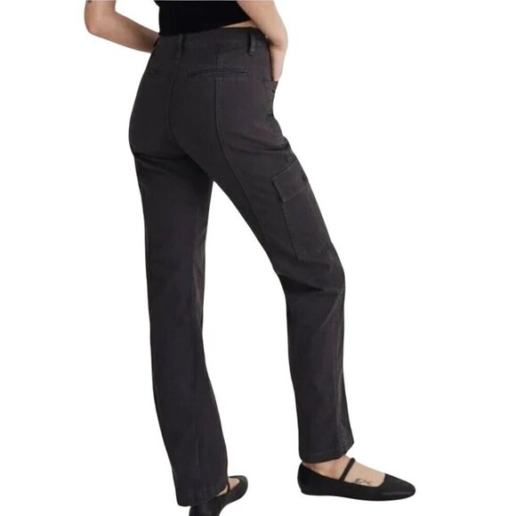 Madewell The Garment Dyed 90s Straight Leg Cargo Pants Size 27 - Picture 4 of 11